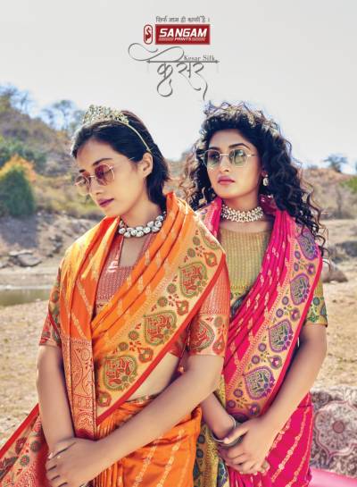 Kesar Silk By Sangam Prints Banarasi Silk Saree Collection